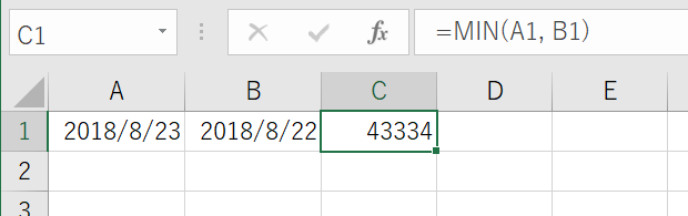 早い日付を表示する Min関数 Excel エクセル の関数 数式の使い方 統計
